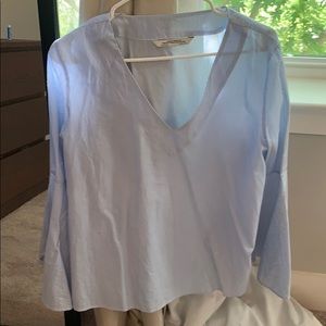 Zara blue bell sleeved top
